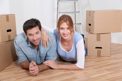 Operatives assessing access before a move or collection