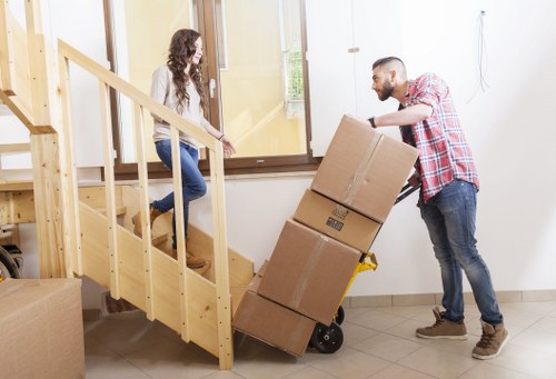 Secure handling of office equipment during a commercial move in Aldgate