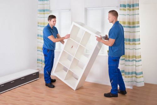 Moving team preparing for a home or office relocation in Aldgate