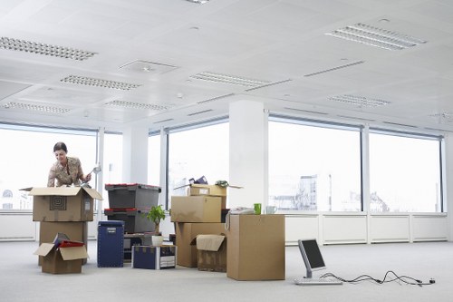 Office relocation with careful transport equipment in Aldgate